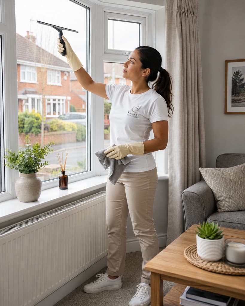 A Kechkay cleaner at work in a customer's home